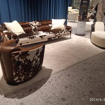 Sofa, coffee table, and armchairs by Galia